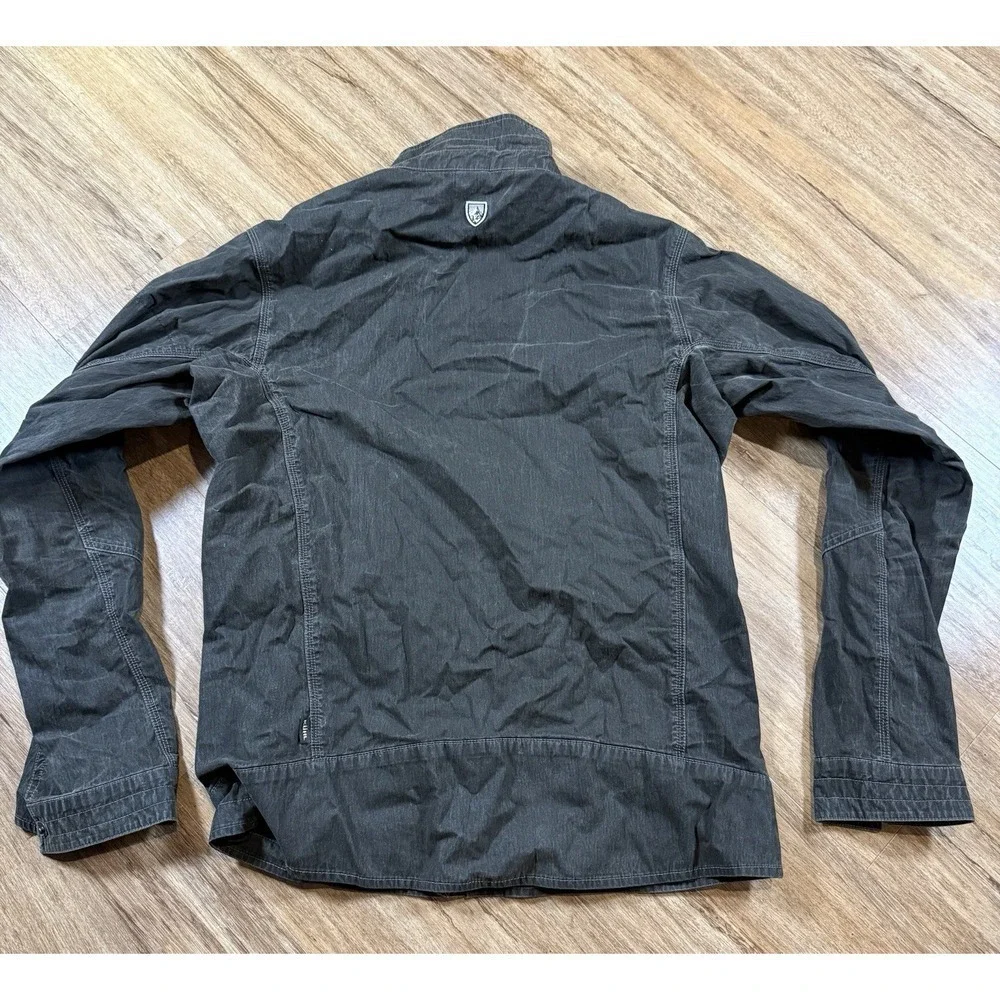 Kuhl Mountain Grown Mens Medium Gray Full Zip Cotton Utility Jacket Outdoor - Picture 10 of 11